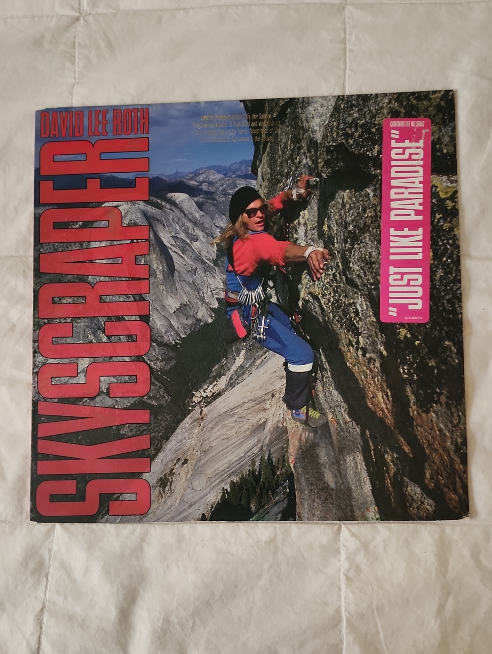 Warner Bros. David Lee Roth Skyscraper Vinyl Cover - Red, Blue, Pink, Black